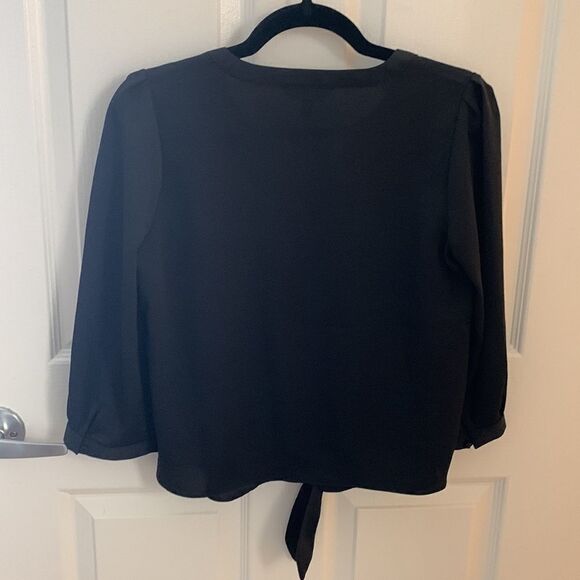 Black Express Tie Blouse - Picture 6 of 6